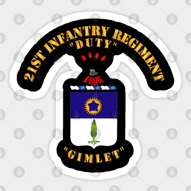 COA - 21st Infantry Regiment Sticker by twix123844